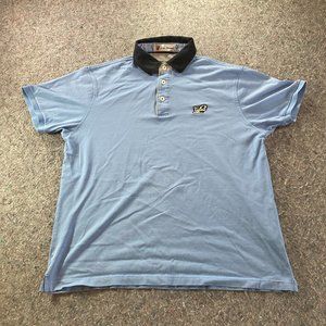 Conino Lamborghini Polo Shirt Mens Adult XL Blue White Golfer Golf Rugby